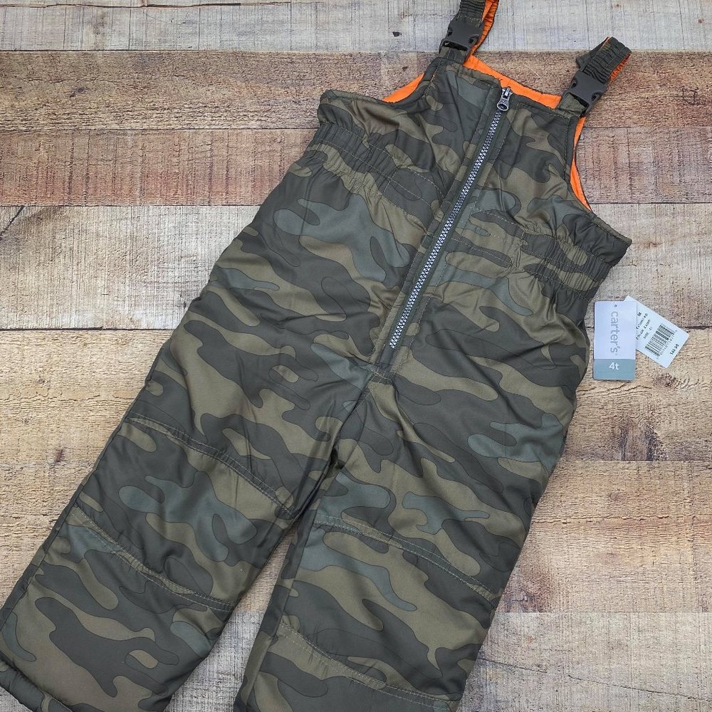 Carter's Snow Bib size 4T Camo BNWT